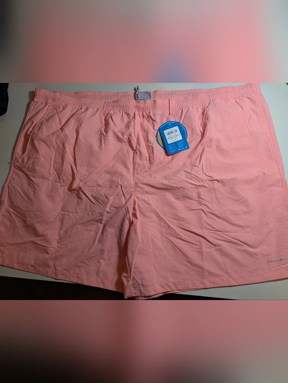 Columbia Mens 5X Backcast III Light Coral Swim Trunks - NWT